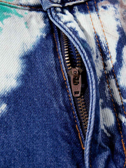 Artistic Brushstroke Hand-Painted Effect Jeans 