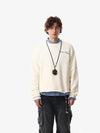 Cotton Blend Long Sleeve Star Print Crewneck Sweater for Women 