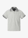 Polo-Shirt mit Leopardenmuster und halbem Reißverschluss