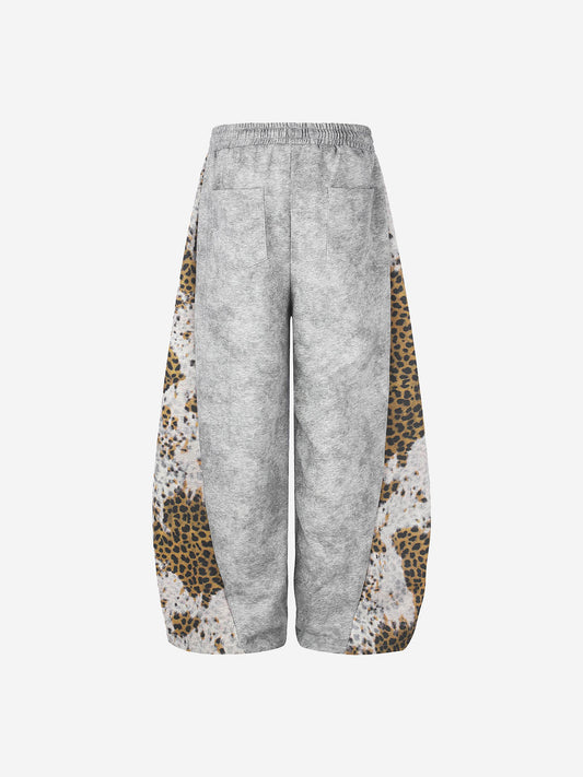 Jogginghose mit Strass-Logo und Leopardenmuster