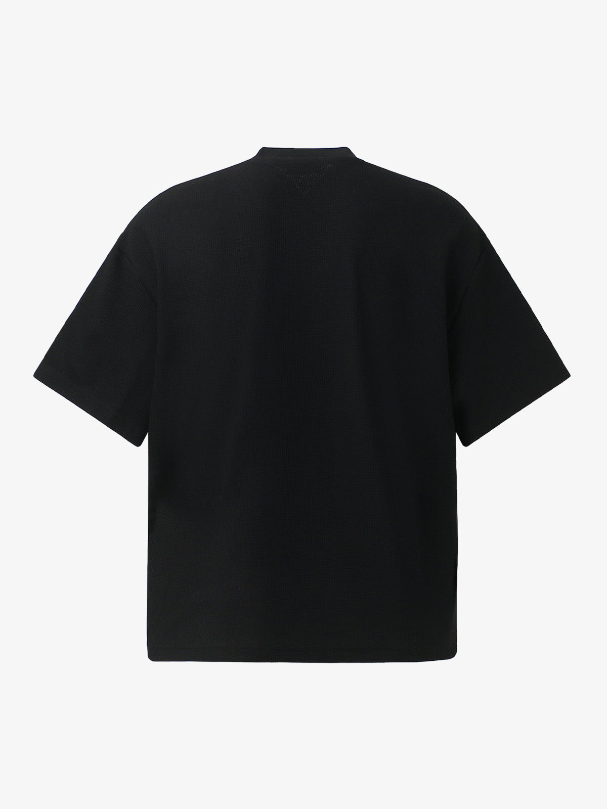 Cotton Waffle Knit Graphic T-Shirt with The Supermade Records Print for Men 