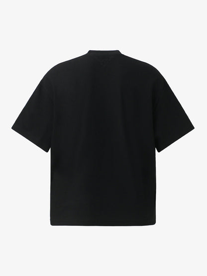Cotton Waffle Knit Graphic T-Shirt with The Supermade Records Print for Men 