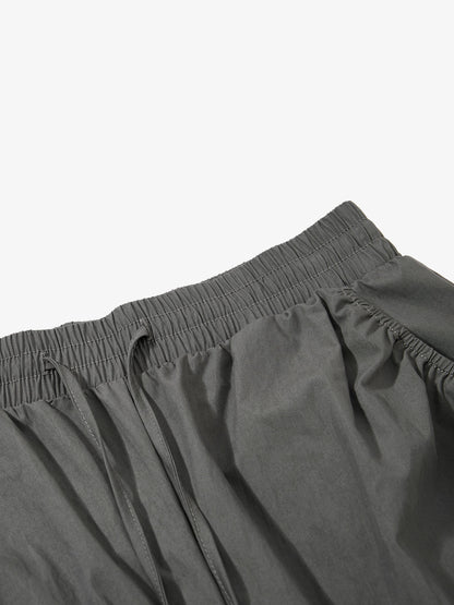 Nylon Cargo Culottes – Lightweight Elastic Waist Utility Pants