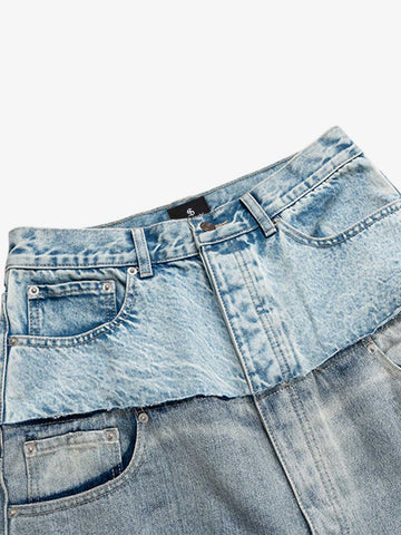Baggy Jeans mit doppelter Stofflage