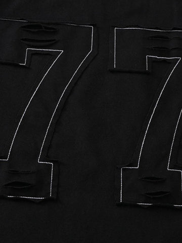 Ripped Number 77 Casual T-Shirt 