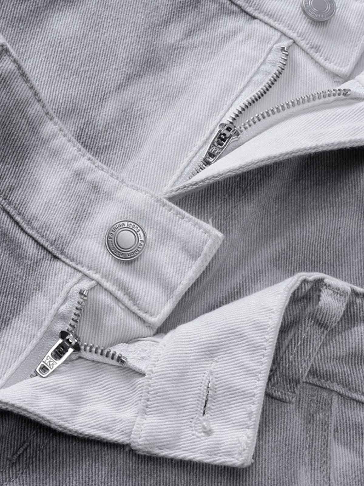 Vintage Cargo-Jeans mit doppeltem Bund