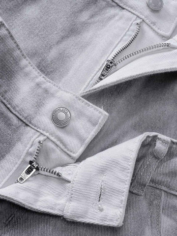 Vintage Cargo-Jeans mit doppeltem Bund