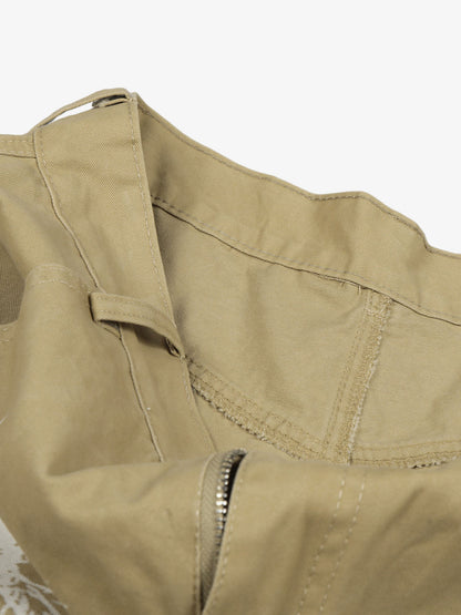 Gothic Cross Graphic Cargo Shorts 