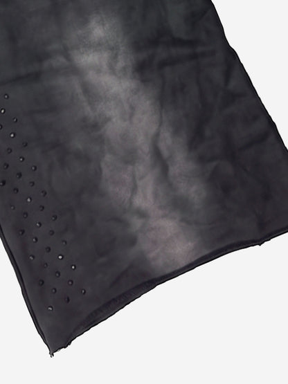 Washed Distressed Rhinestone Trim Sweatpants 