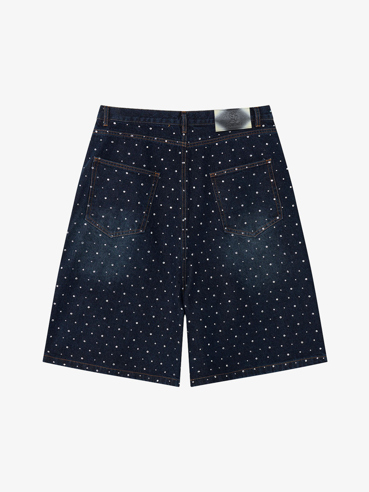 Pearl Embroidered Denim Shorts