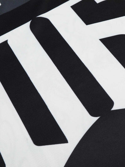 Oversized Mesh Football Jersey Tee – Gothic Number Graphic Sport T-Shirt