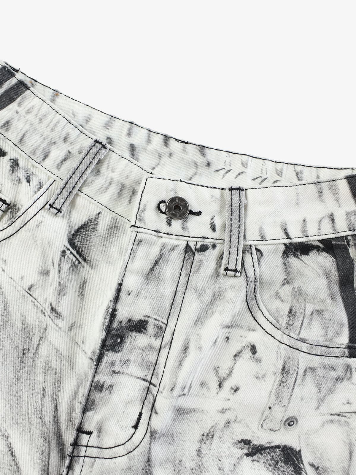 Oversized-T-Shirt mit abstraktem Grafikprint – Baumwollmischung, lockere Passform