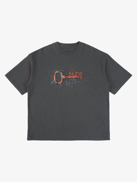 Supermade Rusty Metal Key Print T-Shirt 