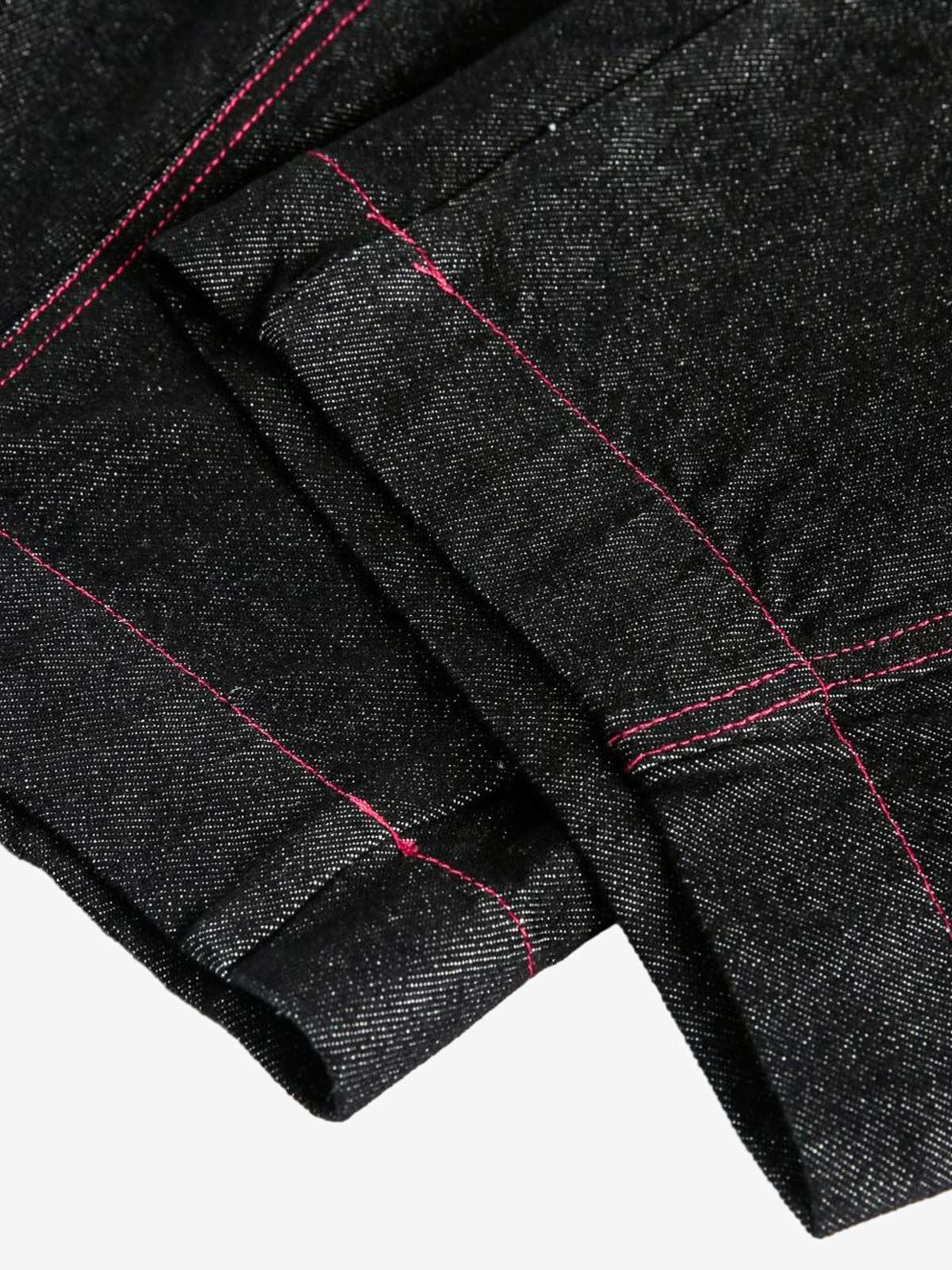 Street Culottes Red Stitching Barrel Jeans 