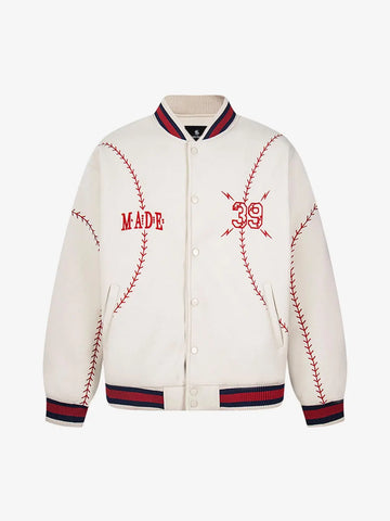 Baseball Stitch Embroidered Varsity Jacket 