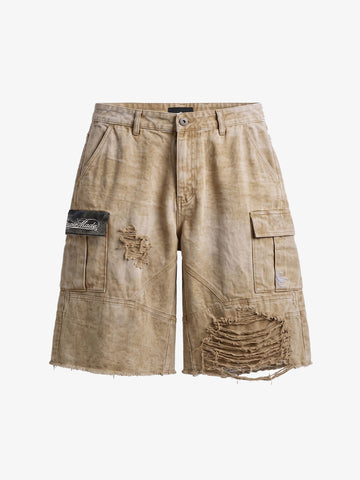 Vintage Washed Distressed Canvas Workwear Cargo Set