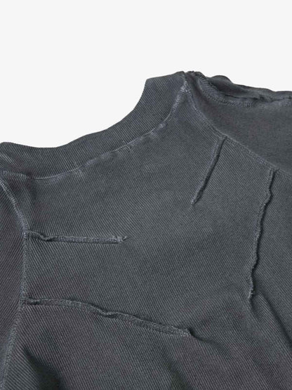 Vintage Washed Sculpted Seam Ribbed Long Sleeve T-Shirt - 2624 