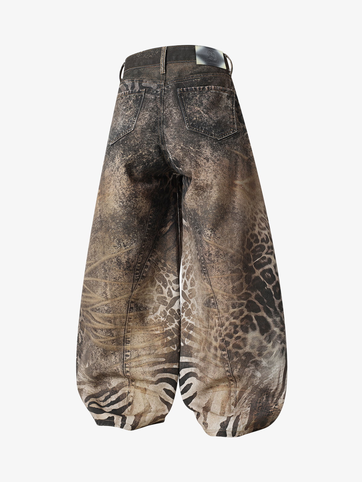 Jeans im Camouflage-Look – High-Rise Relaxed Fit Hose