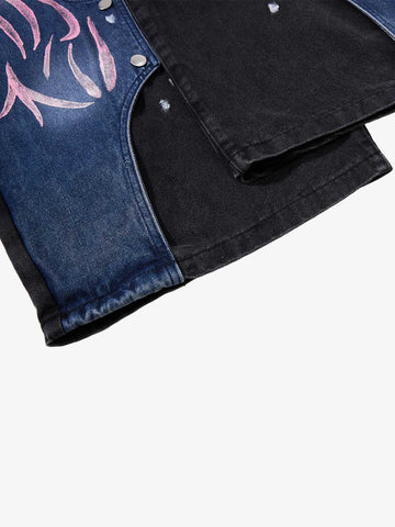 Black High-Waisted Straight Leg Jeans – Silver Rivet Five-Pocket Denim