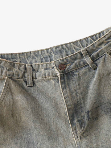 Dirty Wash Spray Dyed Barrel Jeans 
