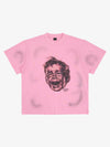 Street Retro Fun Portrait Print T-shirt - 2598 