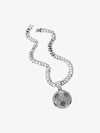 Iced Soccer Ball Pendant Chain Necklace 
