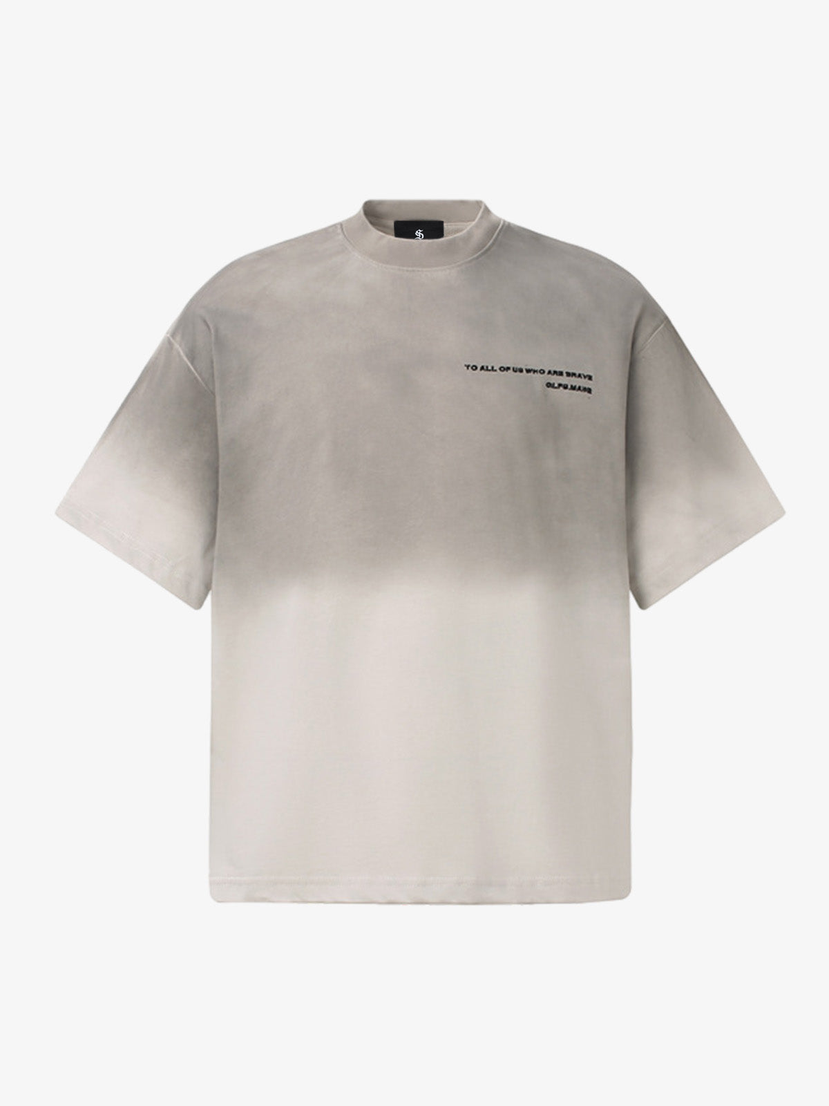 Vintage Wash Mock Neck Graphic T-Shirt