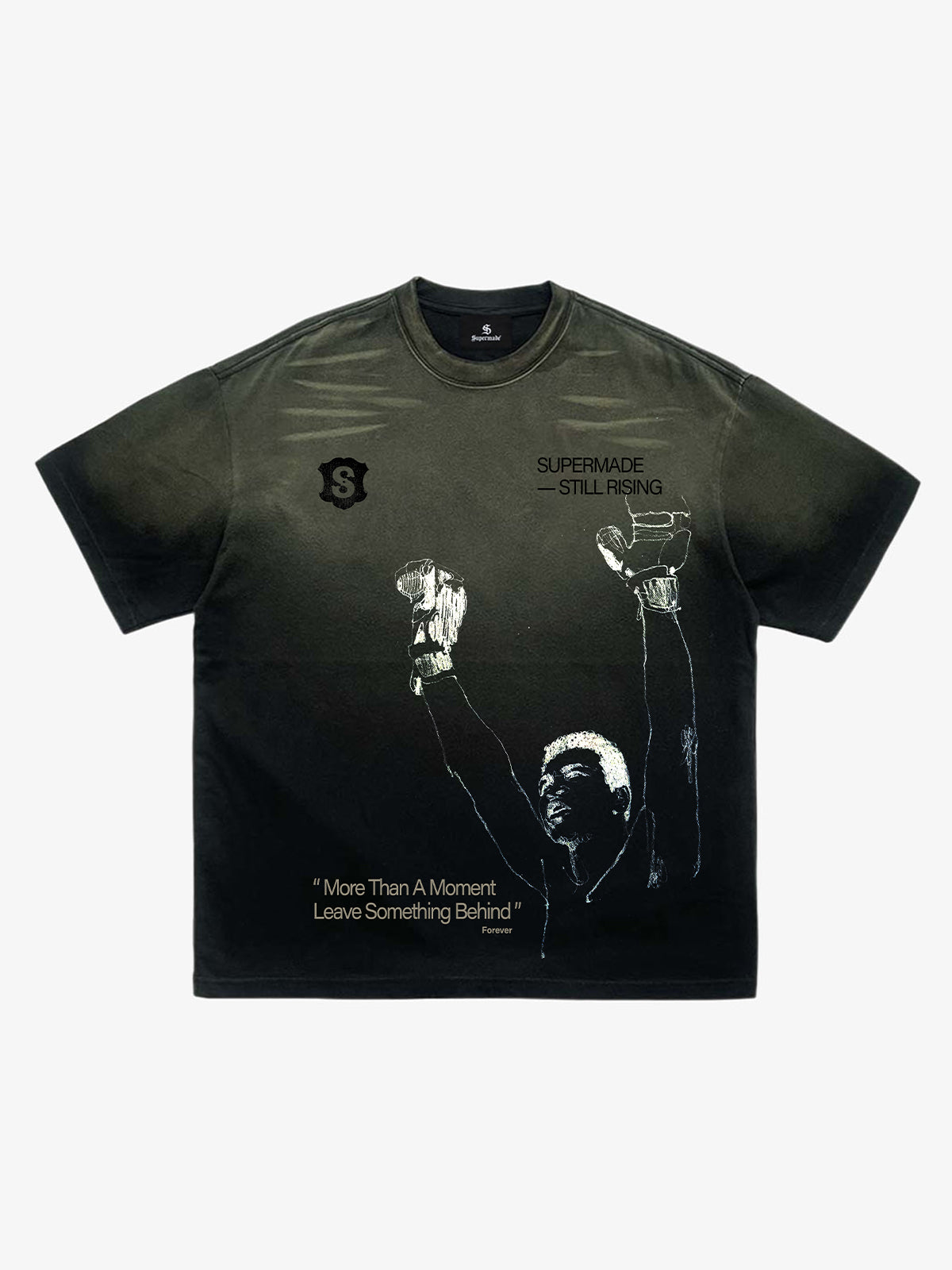 Distressed Graphic Print Crewneck T-Shirt