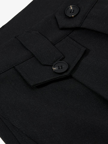Tie Detail Relaxed Fit Draped Suit Pants 