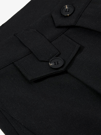 Tie Detail Relaxed Fit Draped Suit Pants 