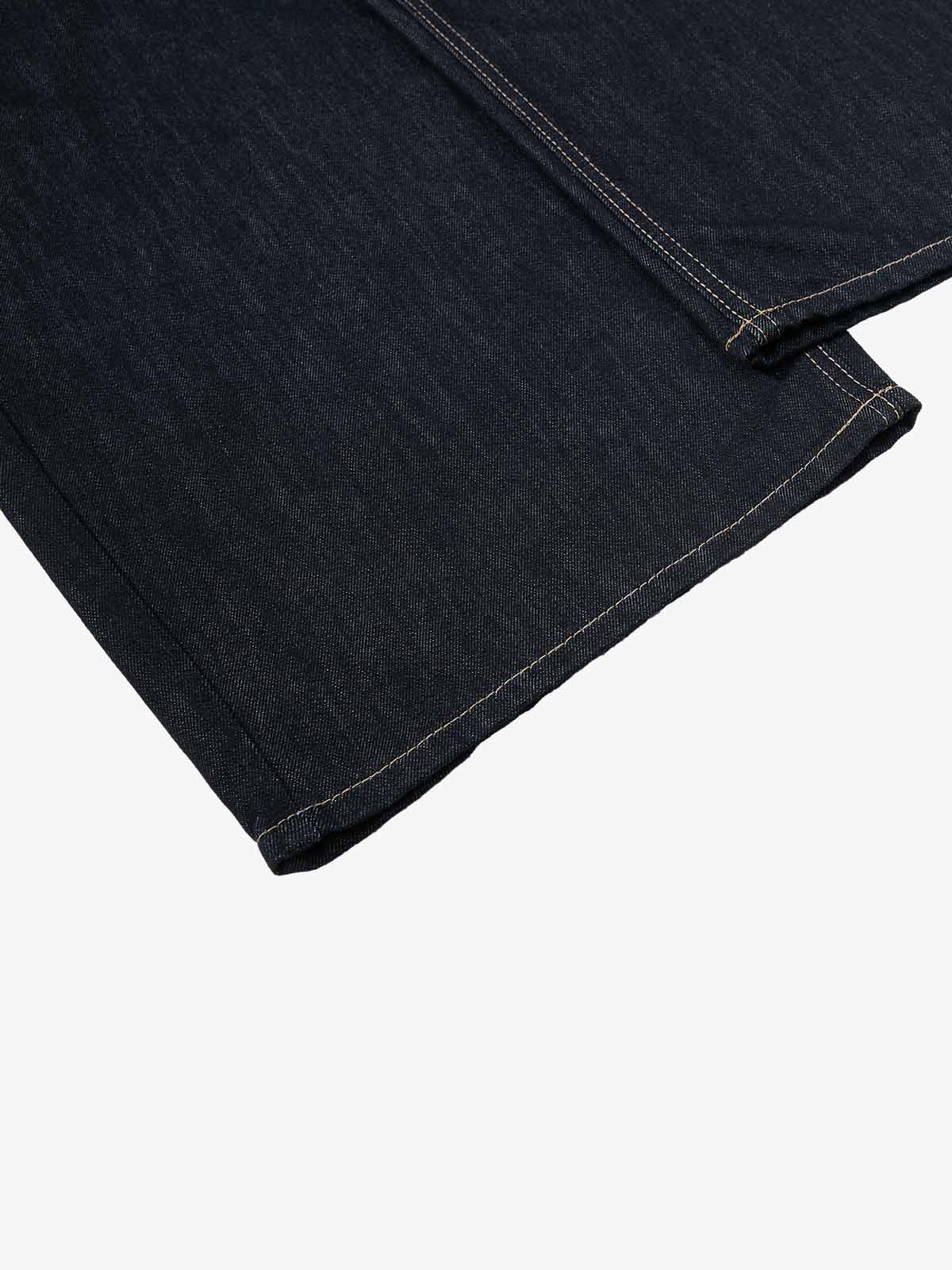 Cinch Back Contrast Stitch Jeans 