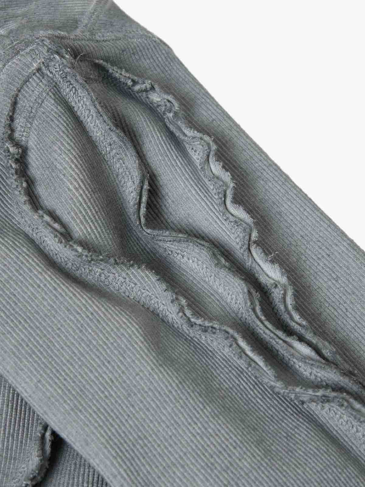 Vintage Washed Sculpted Seam Ribbed Long Sleeve T-Shirt - 2624 
