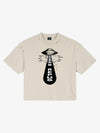 UFO-Grafik-Crop-T-Shirt