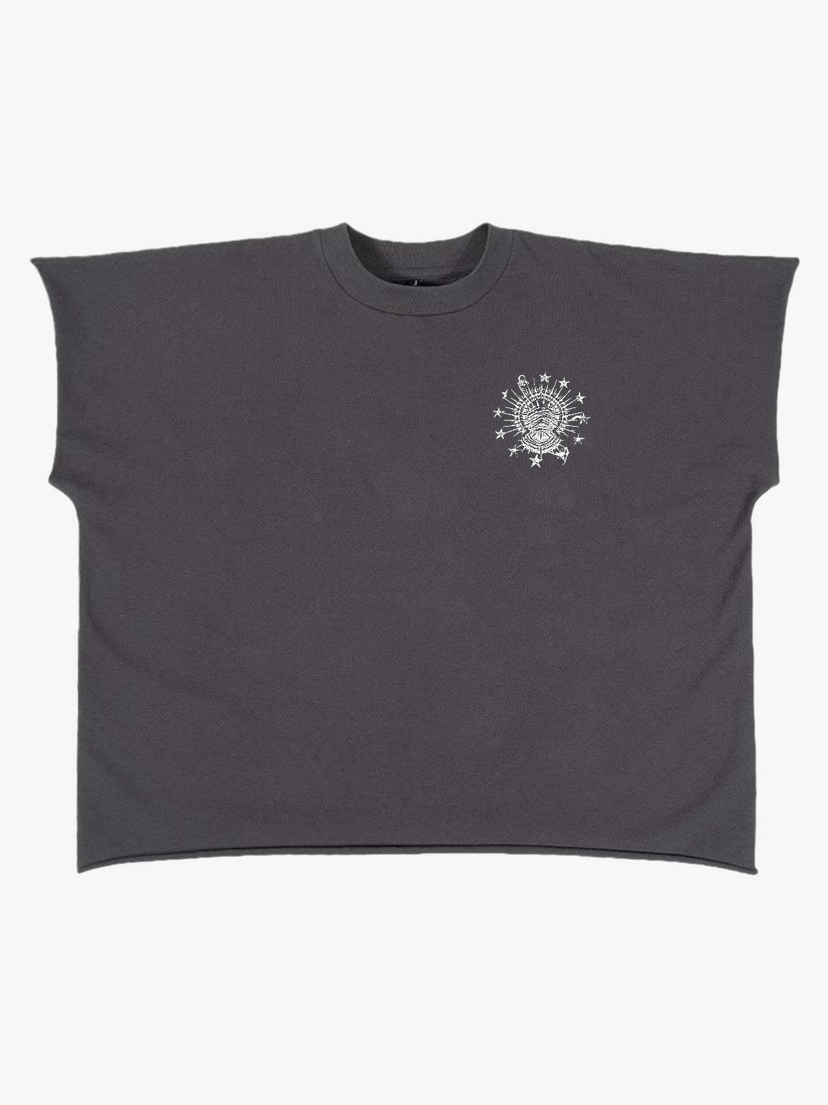 Black Graphic Crop Tee