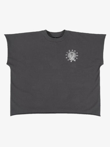 Black Graphic Crop Tee