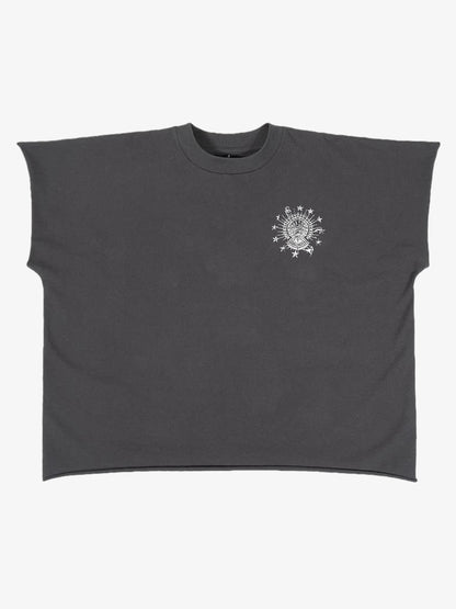 Black Graphic Crop Tee