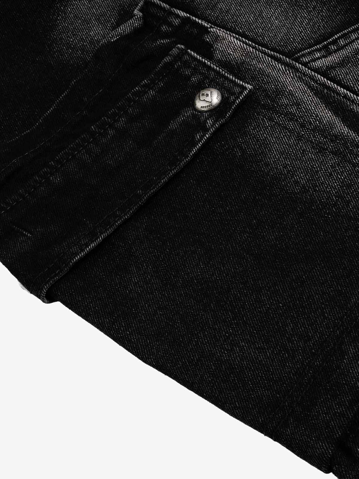 Cargo-Jeansshorts mit mehreren Taschen