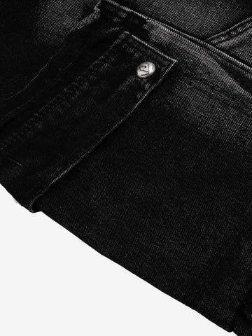 Cargo-Jeansshorts mit mehreren Taschen