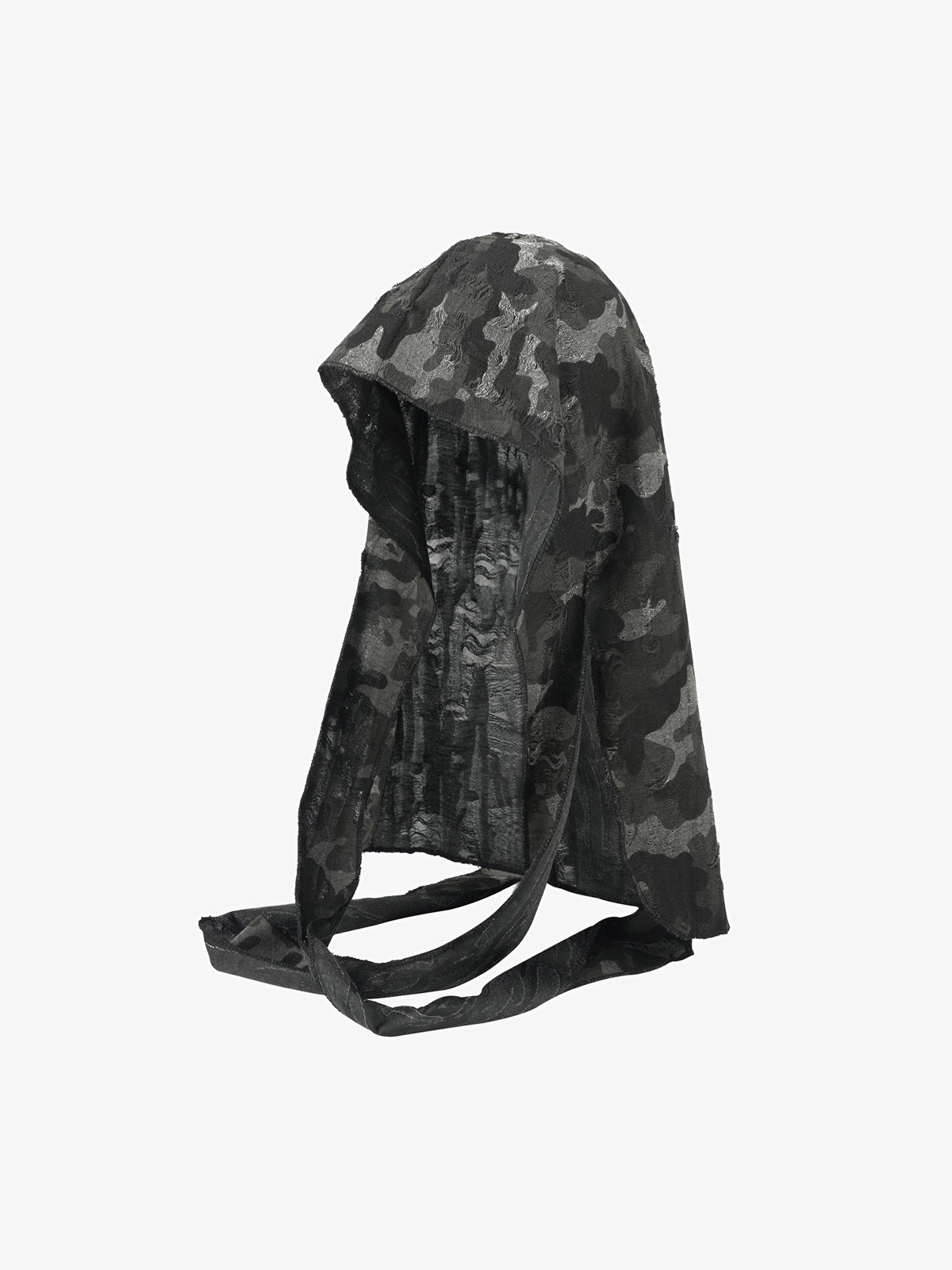 Dark Punk Camouflage Hooded Cape 
