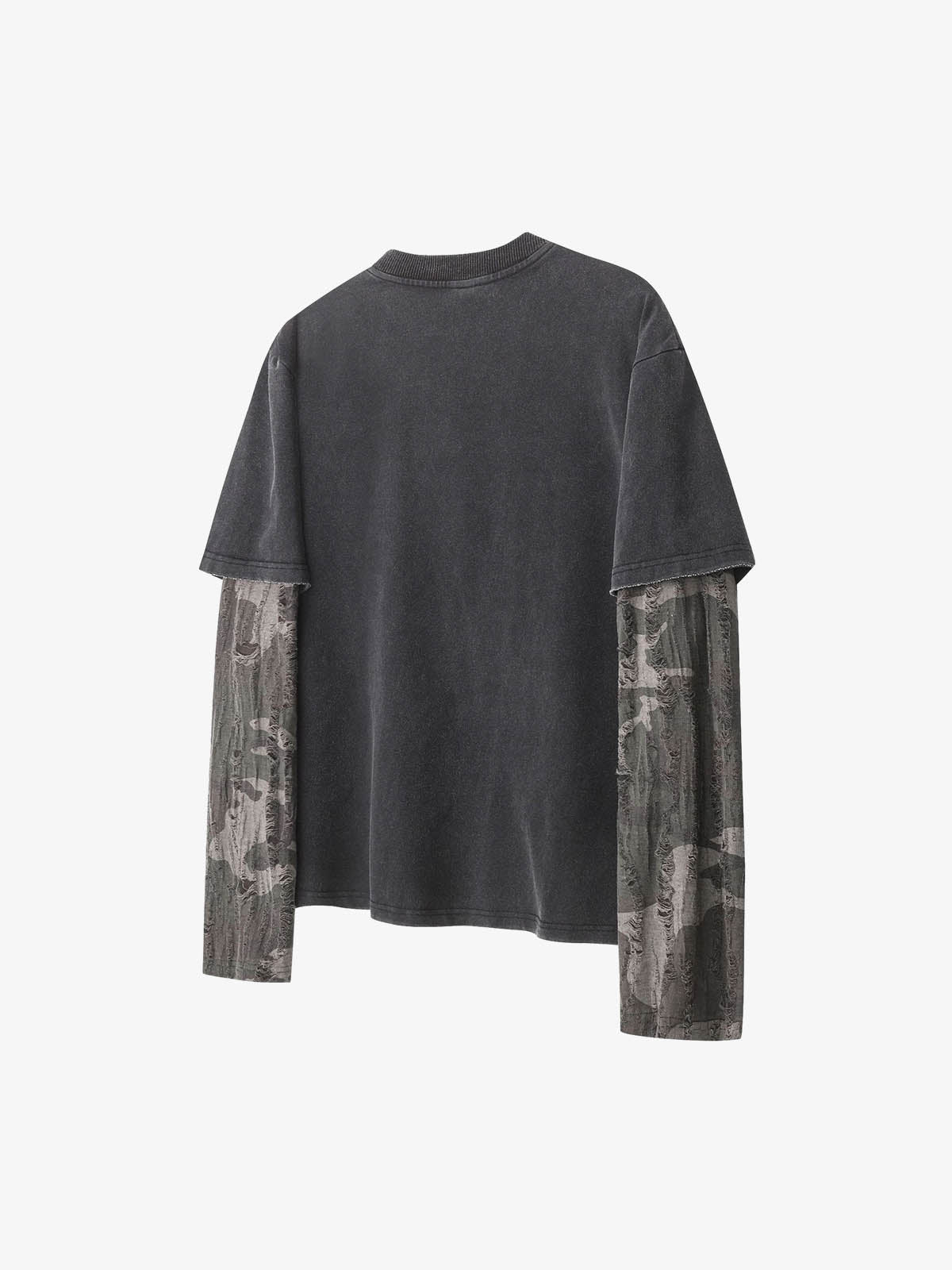 Layered Leopard Horse Graphic Long Sleeve T-Shirt 