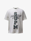 Freizeit-T-Shirt mit Camouflage-Buchstaben-Patchwork
