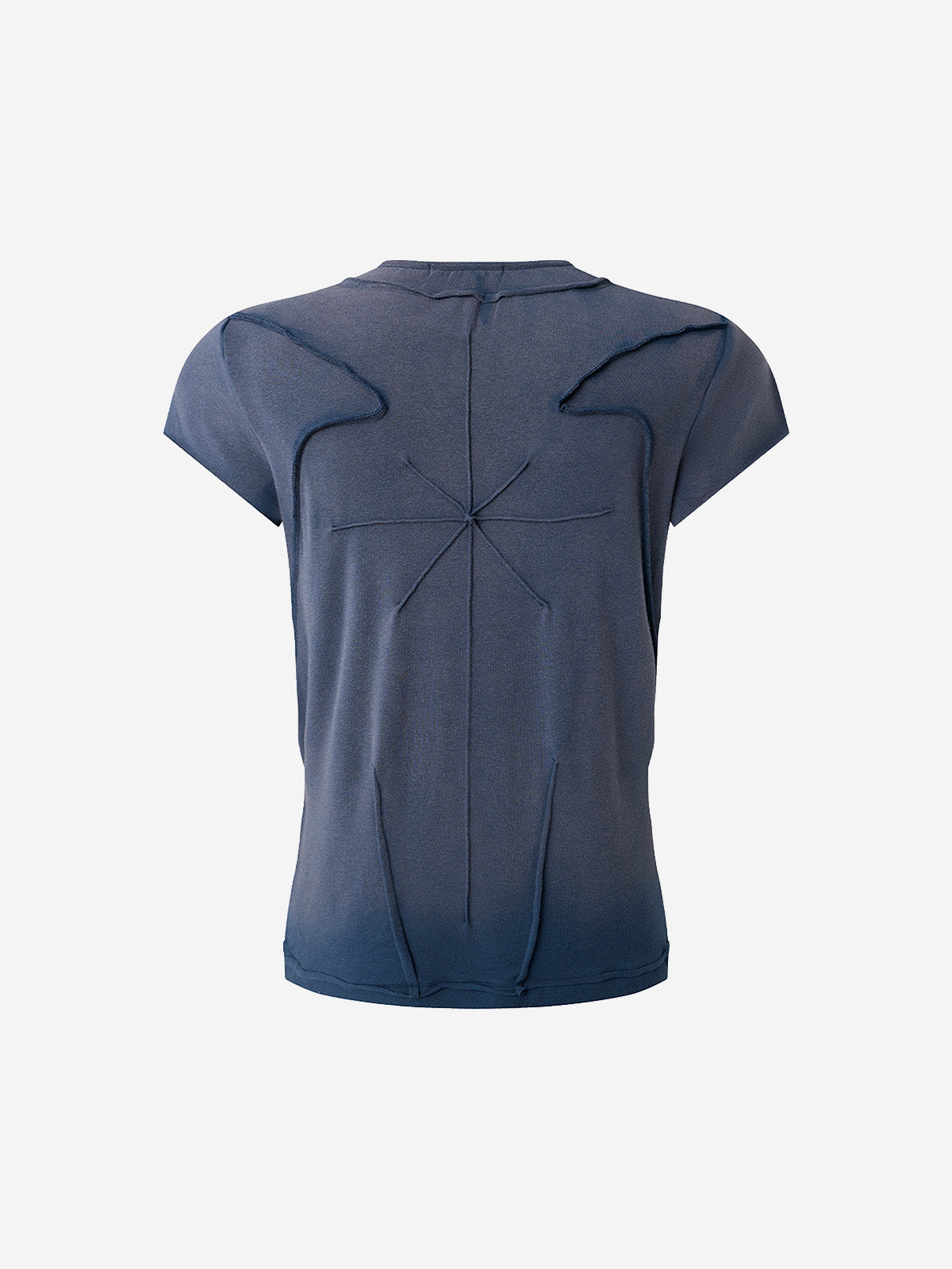 Skorpion-besticktes T-Shirt mit sichtbaren Nähten