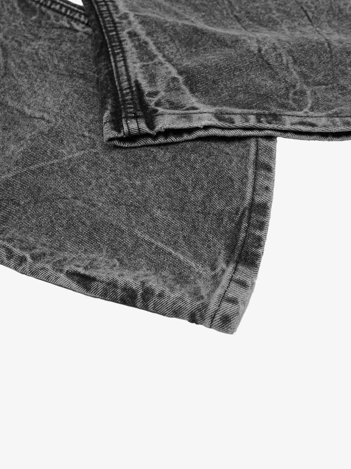 Stacked Flared Ripped Washed Pants 