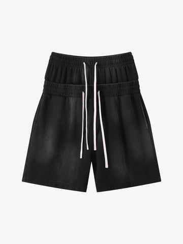 Women’s High-Waisted Summer Shorts – Cotton Blend Elastic Waist Casual Fit
