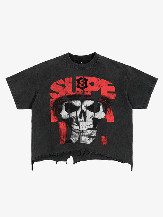 Vintage Gothic Totenkopf-T-Shirt