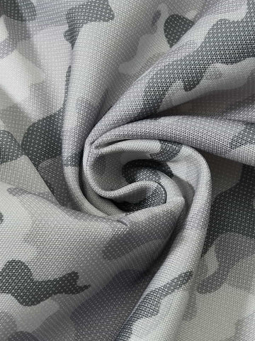 Double Waistband Elastic Waist Camo Side Panel Wide Leg Pants 