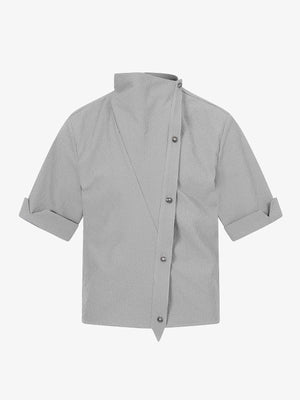 Textured Grid Weave Button-Up Shirt – Lightweight Wrinkle-Resistant Casual Fit