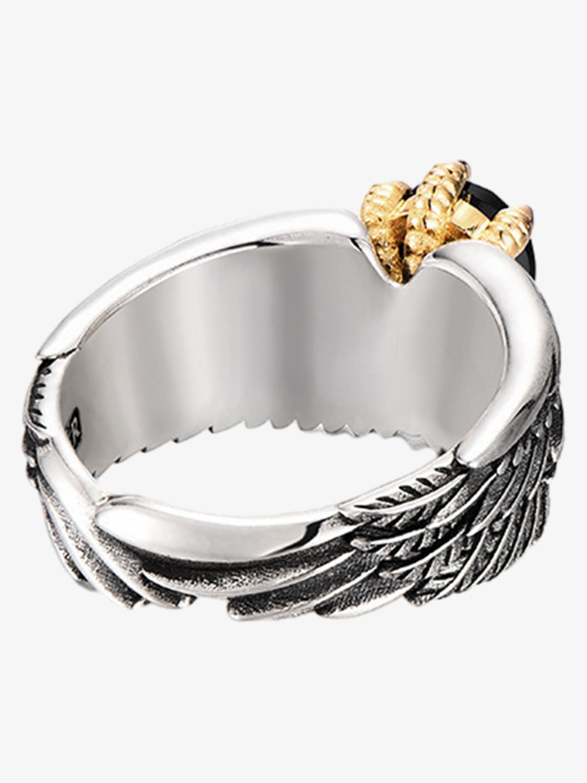 Gothic Wing Stone Ring 