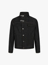Stand Collar Clasp Detail Denim Jacket 