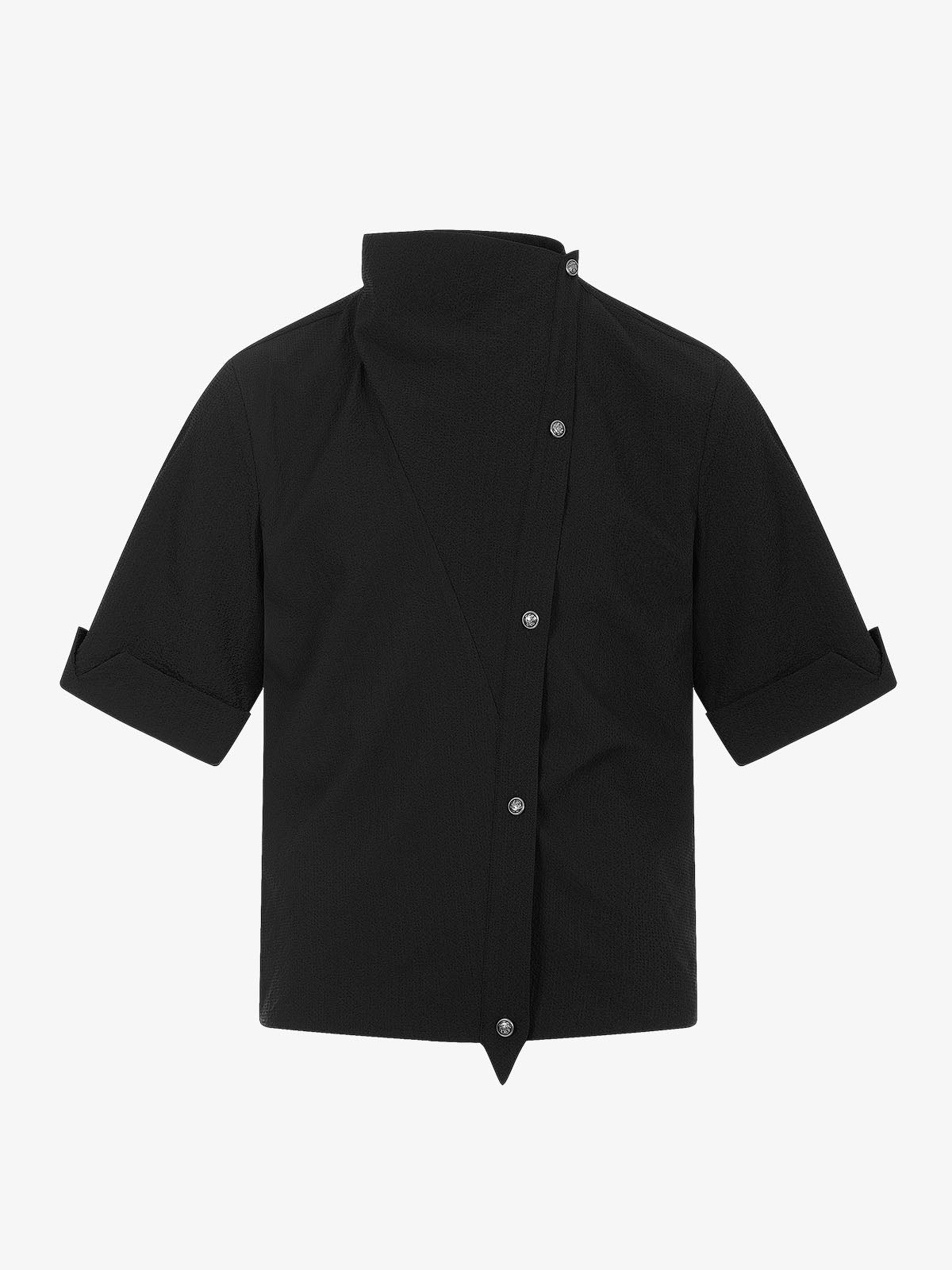 Textured Grid Weave Button-Up Shirt – Lightweight Wrinkle-Resistant Casual Fit